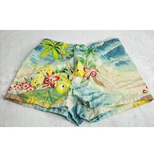 Henri Bendel 18 Mo. Infant Tropical Floral Hawaiian Shorts 100% Cotton Made In U